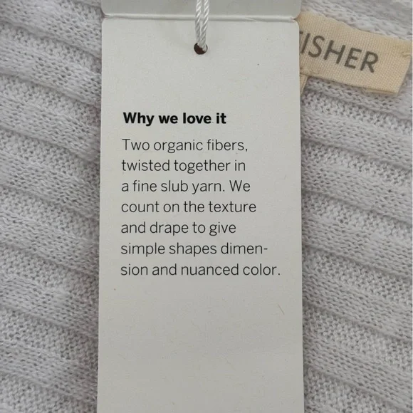 Eileen Fisher White Ribbed Poncho NWT Organic Linen Cotton Slub One Size - Picture 8 of 9